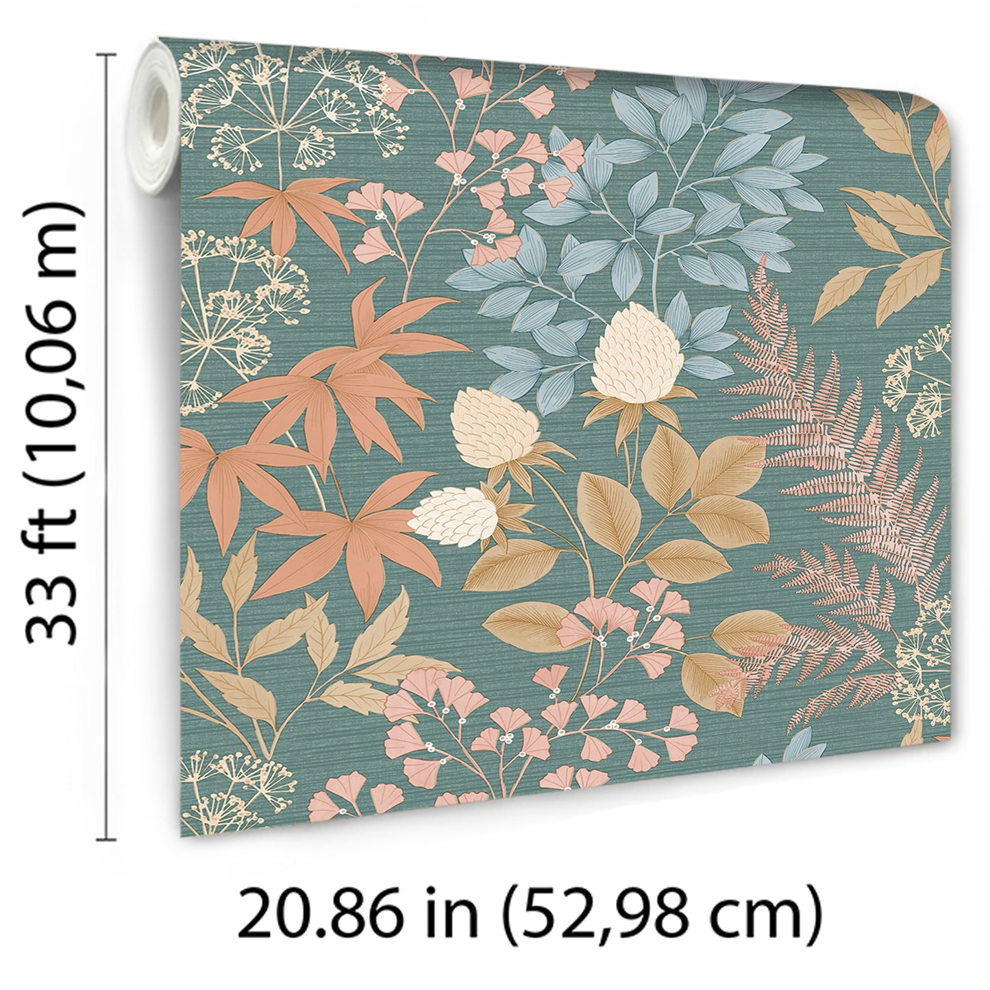 Veer Decor Gilded Bloom Green Ground Wallpaper Floral Transitional Green  Wallpaper - 8195-AE2