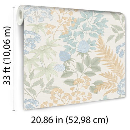 Veer Decor Gilded Bloom Cream Ground Wallpaper Floral Transitional Cream  Wallpaper - 8195-AE3