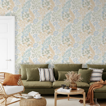 Veer Decor Gilded Bloom Cream Ground Wallpaper Floral Transitional Cream  Wallpaper - 8195-AE3