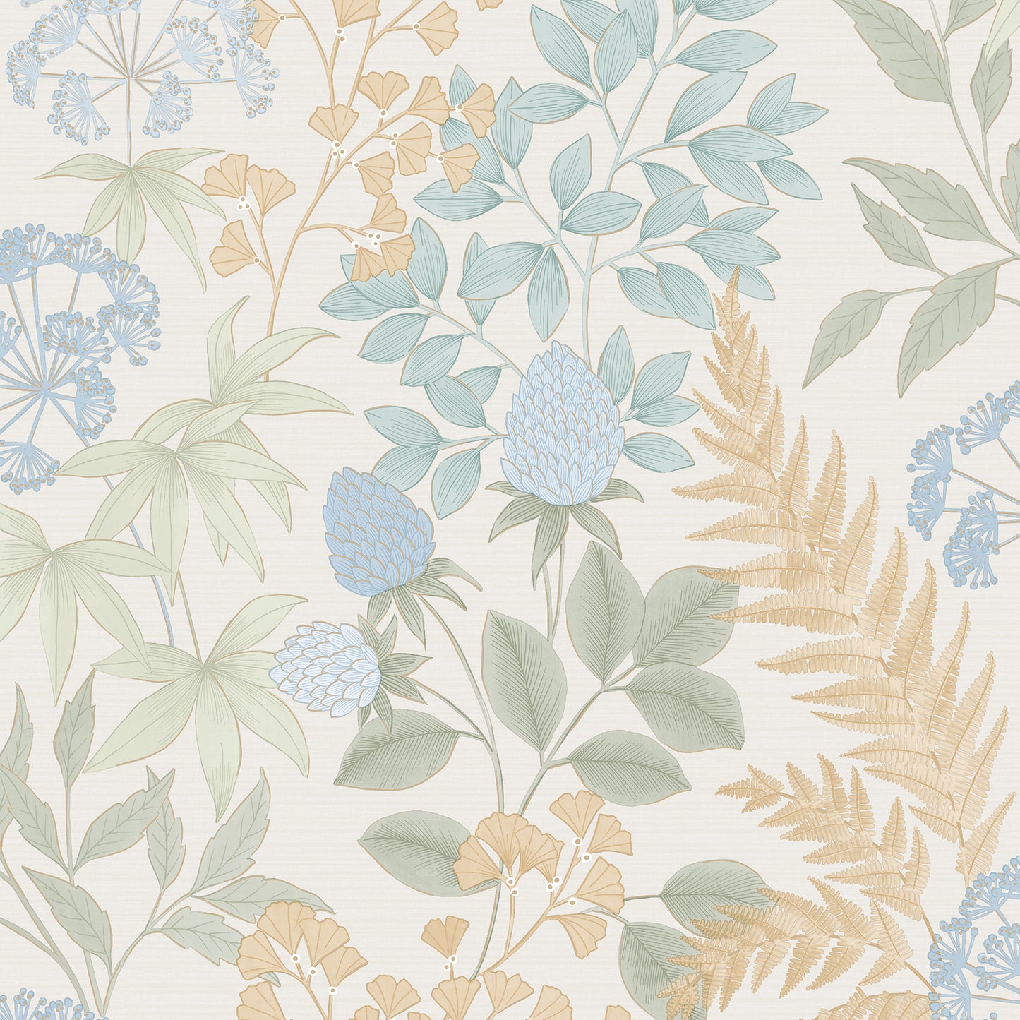 Veer Decor Gilded Bloom Cream Ground Wallpaper Floral Transitional Cream  Wallpaper - 8195-AE3