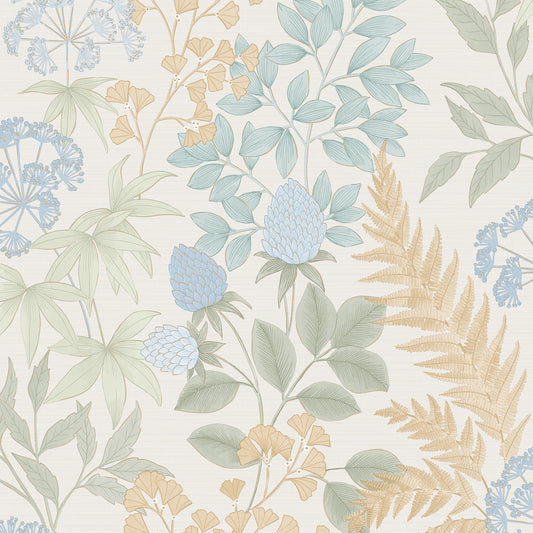 Veer Decor Gilded Bloom Cream Ground Wallpaper Floral Transitional Cream  Wallpaper - 8195-AE3