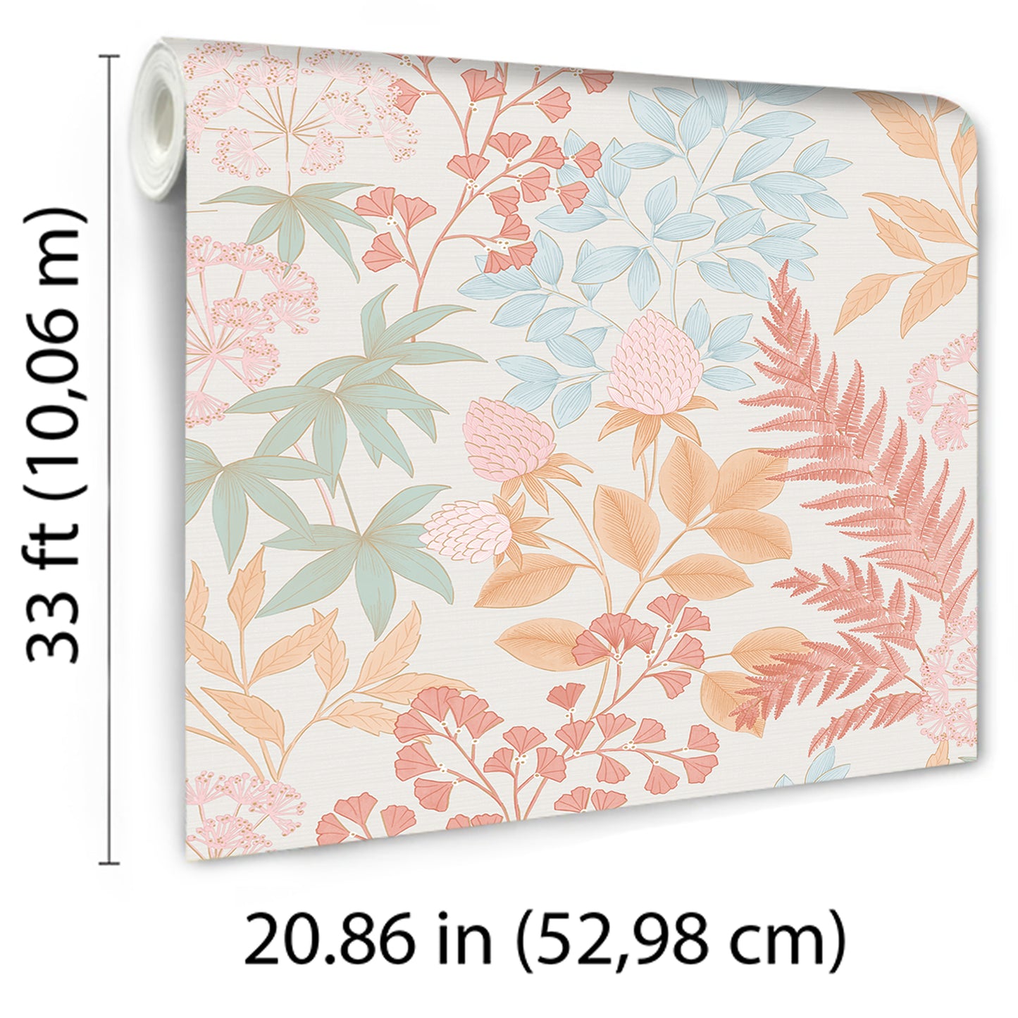 Veer Decor Gilded Bloom Red on White Ground Wallpaper Floral Transitional White  Wallpaper - 8195-AE4