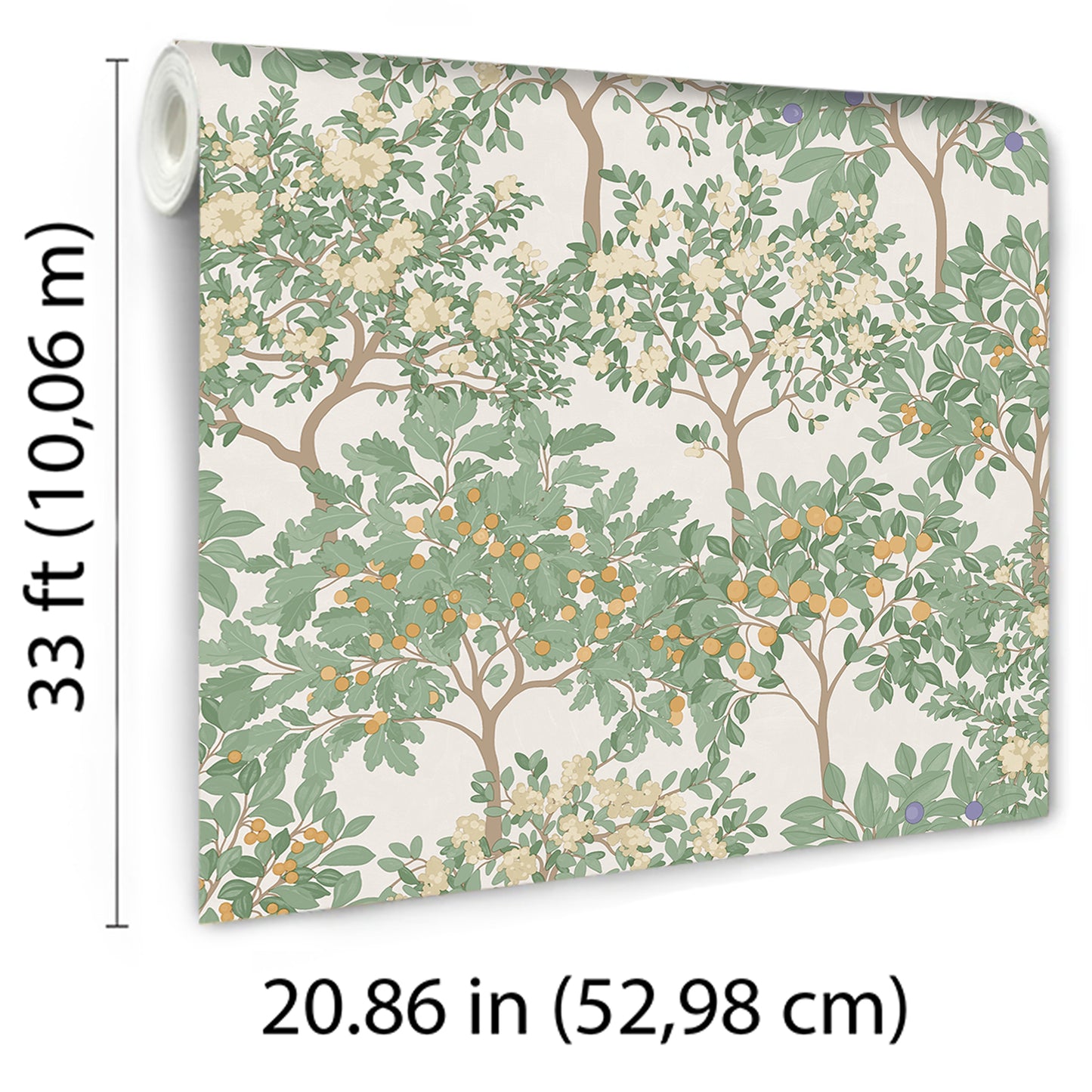 Veer Decor Arbor Serenade Cream Ground Wallpaper Nature Traditional, Transitional Cream  Wallpaper - 8195-AF4