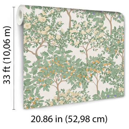 Veer Decor Arbor Serenade Cream Ground Wallpaper Nature Traditional, Transitional Cream  Wallpaper - 8195-AF4
