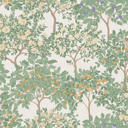 Veer Decor Arbor Serenade Cream Ground Wallpaper Nature Traditional, Transitional Cream  Wallpaper - 8195-AF4