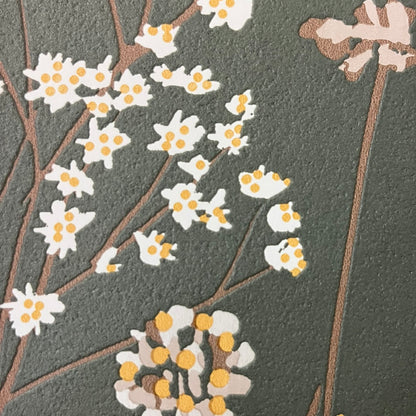 Veer Decor Blossom Branches Olive Wallpaper Floral Traditional, Transitional Sage  Wallpaper - 8195-AG2