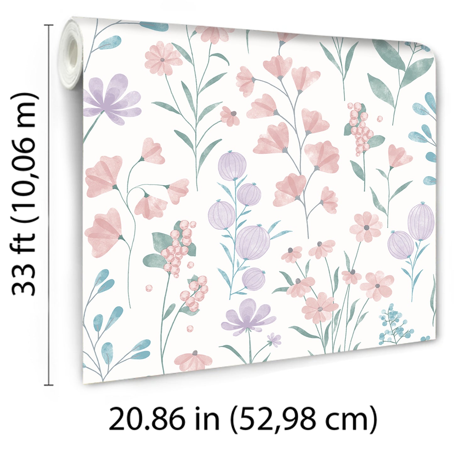 Veer Decor Floral Candy Pink and Violet Wallpaper Floral Traditional, Transitional Pink  Wallpaper - 8195-AI2