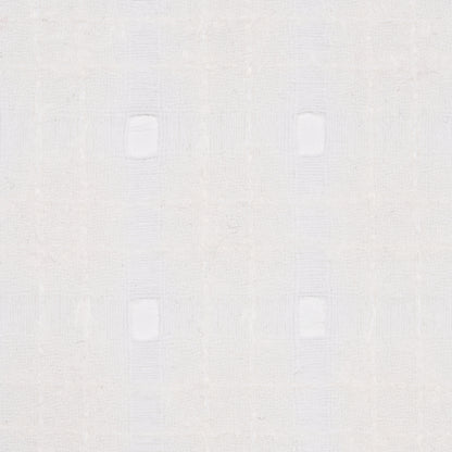 White textured fabric swatch with four small raised square patches in a 2x2 grid.