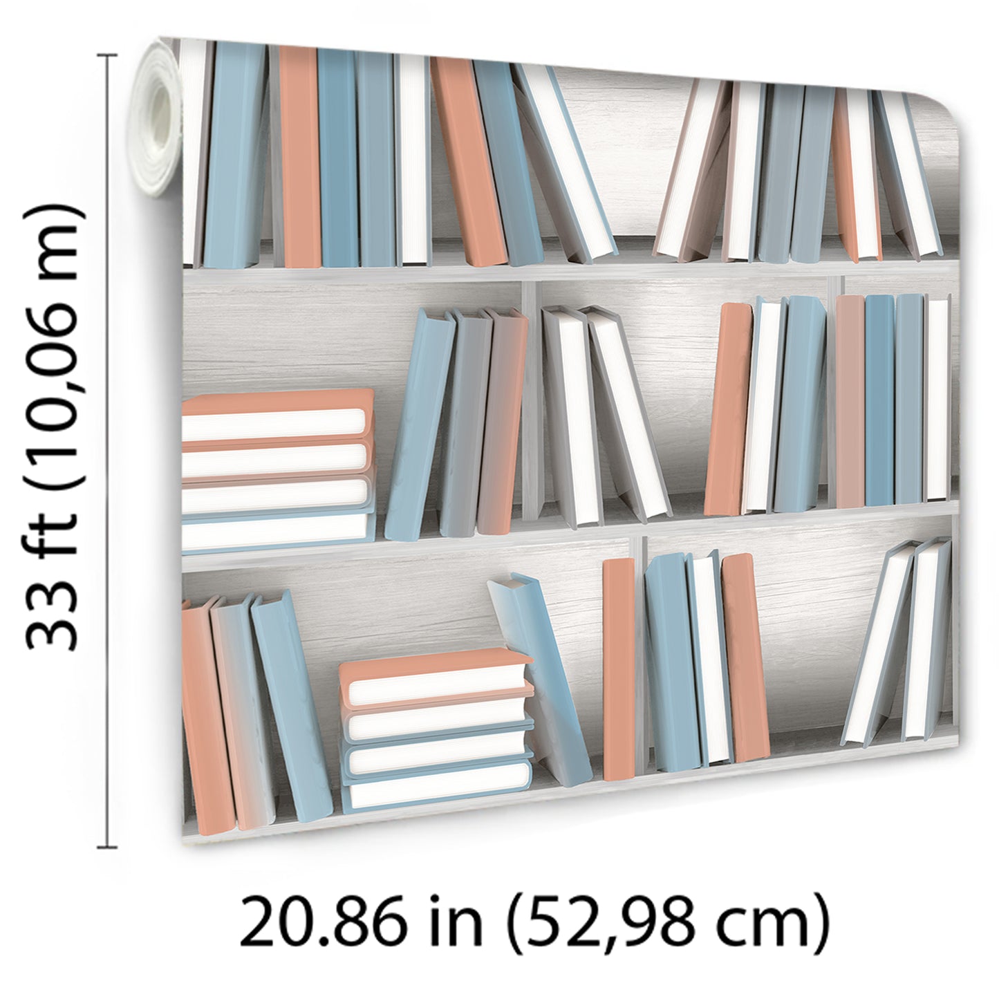 Veer Decor Nook Book Multi Color Wallpaper Novelty Contemporary, Modern, Novelty Multi  Wallpaper - 8196-AB4