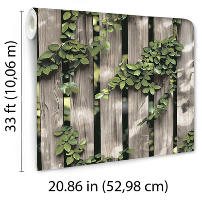 Veer Decor Palisade Brown Wallpaper Nature Novelty Brown  Wallpaper - 8196-AD2