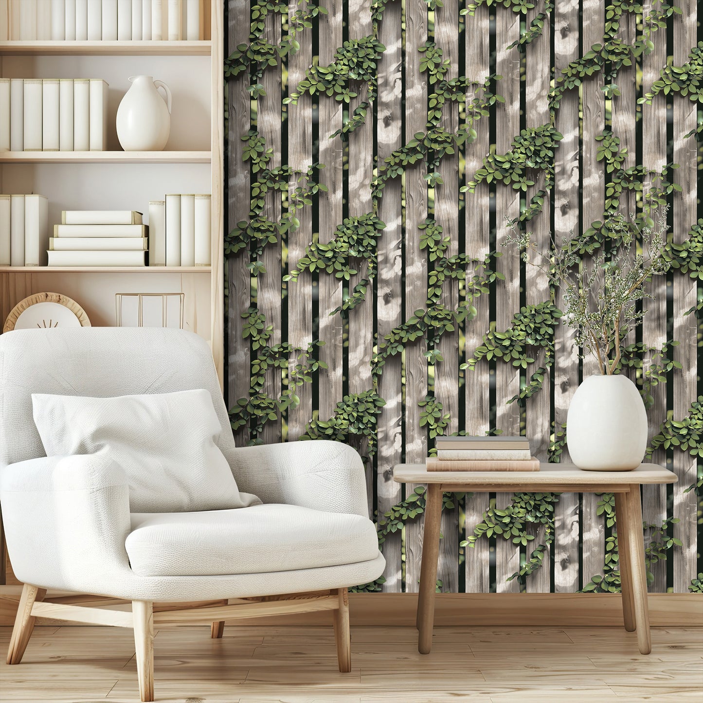 Veer Decor Palisade Brown Wallpaper Nature Novelty Brown  Wallpaper - 8196-AD2