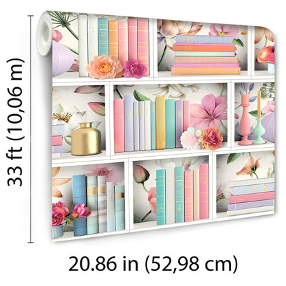 Veer Decor Blossom Shelves Mutli Wallpaper Novelty Novelty Multi  Wallpaper - 8196-AE3