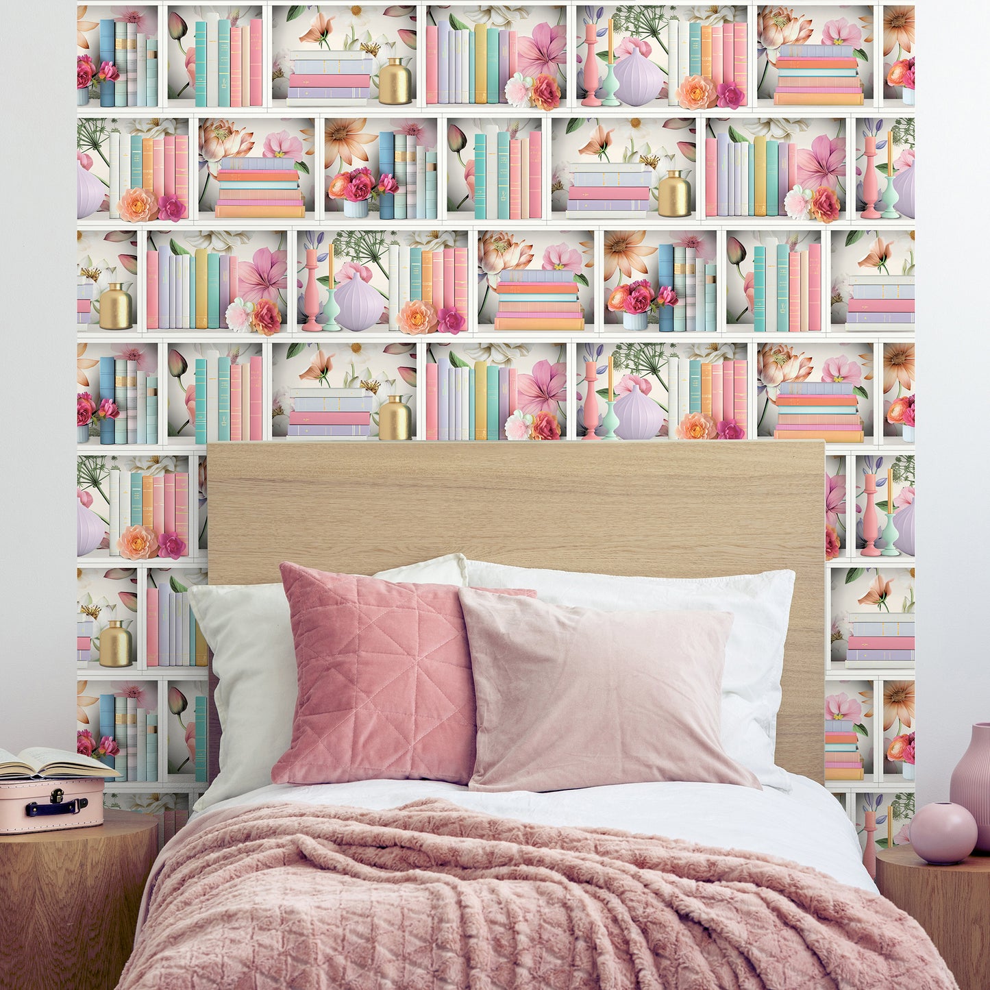 Veer Decor Blossom Shelves Mutli Wallpaper Novelty Novelty Multi  Wallpaper - 8196-AE3
