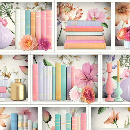 Veer Decor Blossom Shelves Mutli Wallpaper Novelty Novelty Multi  Wallpaper - 8196-AE3