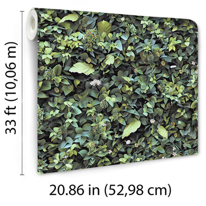 Veer Decor Evergreen Living Wall Wallpaper Nature Novelty Green  Wallpaper - 8196-AF1