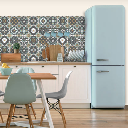 Veer Decor Ceramic Tiles Grey Wallpaper Architecture Architectural, Novelty, Traditional, Transitional Gray  Wallpaper - 8196-AI3