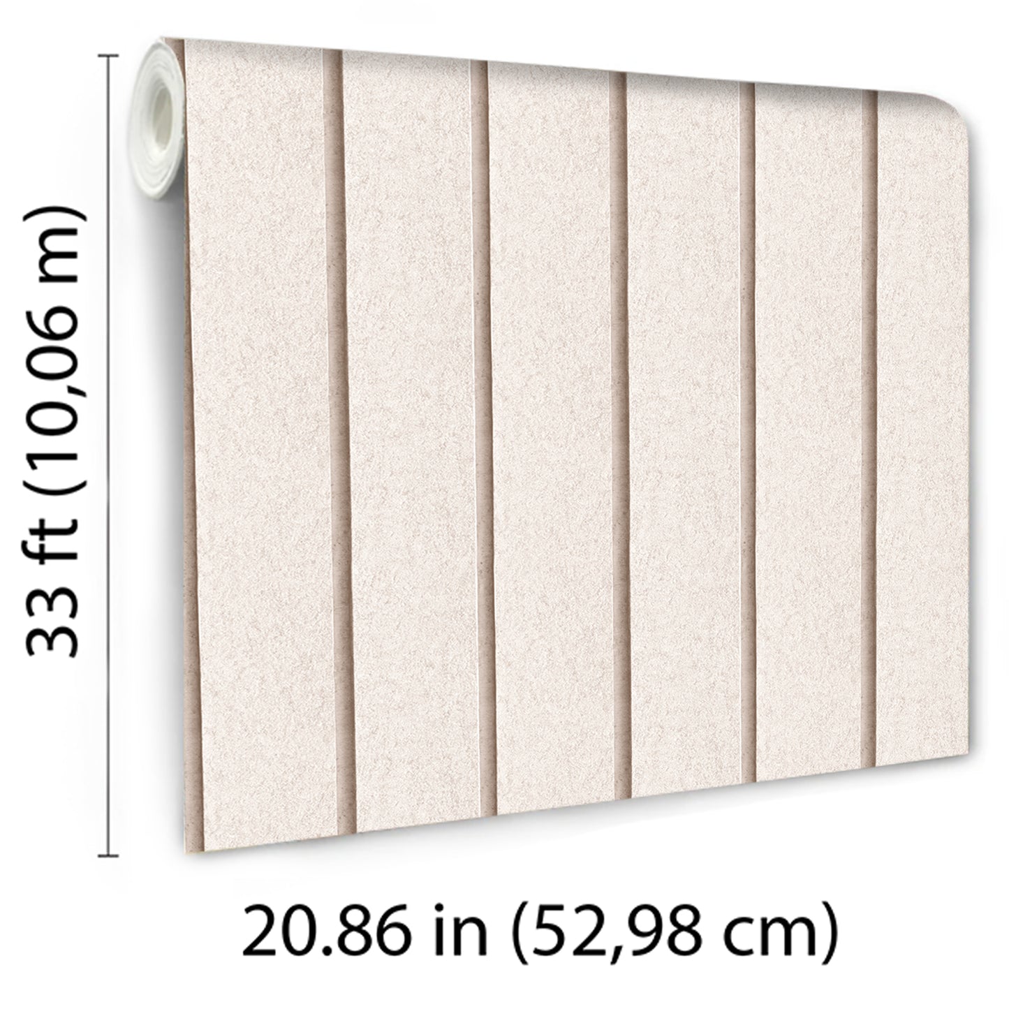 Veer Decor Luxe Concrete Slat Beige Wallpaper Architecture Contemporary, Modern Beige  Wallpaper - 8196-AL1