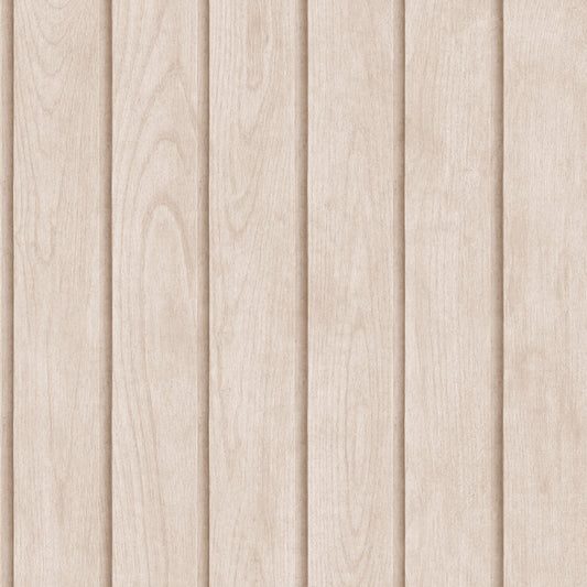 Veer Decor Luxe Wood Slats Maple Beige Wallpaper Architecture Contemporary, Modern Beige  Wallpaper - 8196-AM1