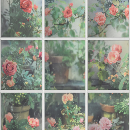 Veer Decor Rose Garden Window Trompe L'Oeil Green Wallpaper Floral Novelty, Floral Green  Wallpaper - 8196-AN2