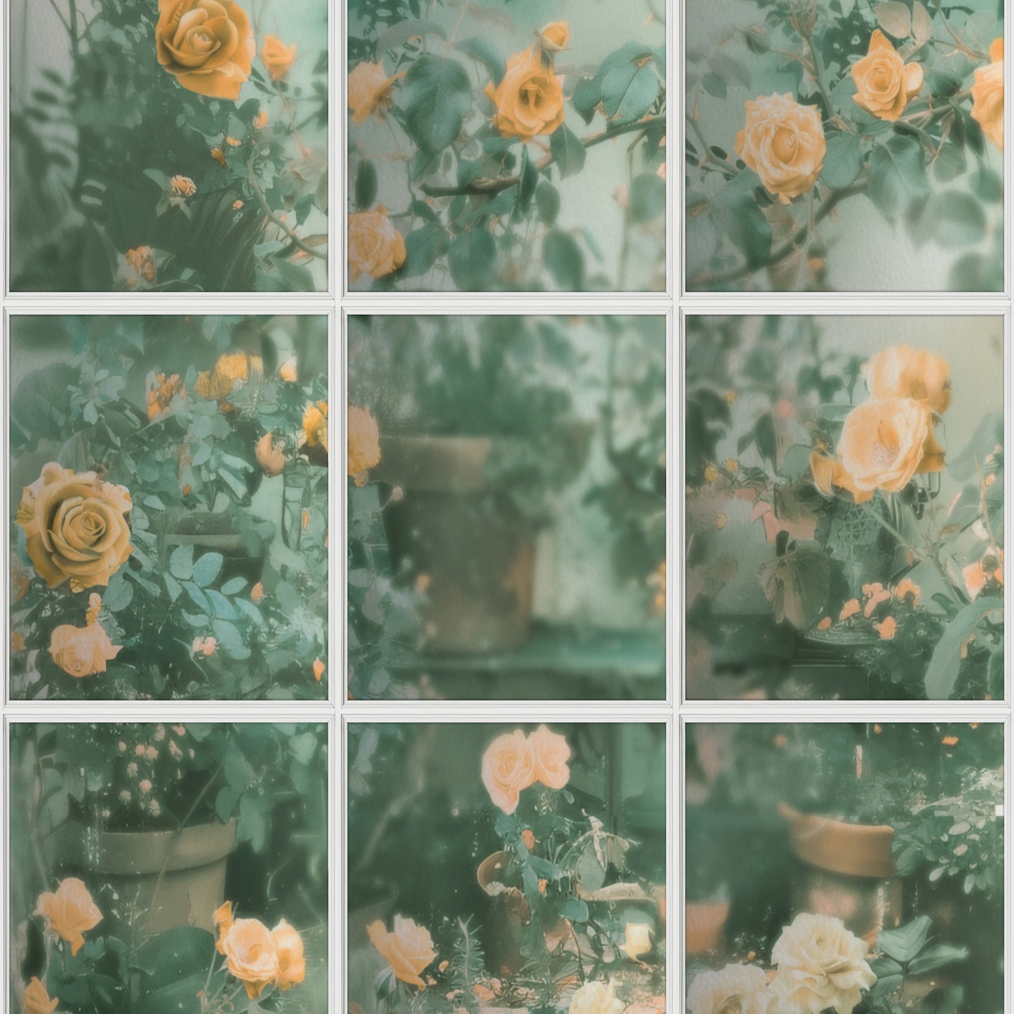 Veer Decor Rose Garden Window Trompe L'Oeil Orange Wallpaper Floral Novelty, Floral Orange  Wallpaper - 8196-AN3