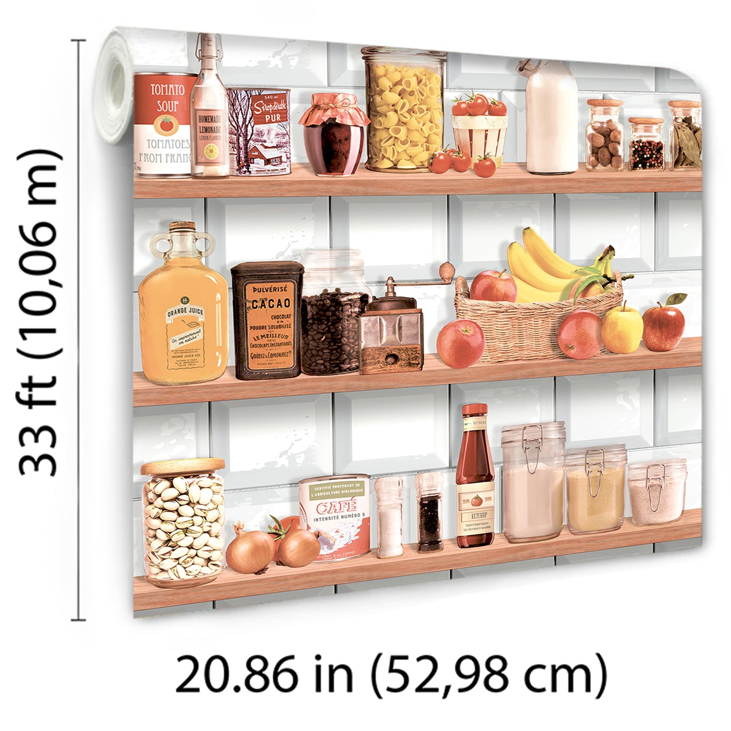 Veer Decor Kitchen Shelf Stories Multi Wallpaper Novelty Novelty, Floral Multi  Wallpaper - 8196-AO2