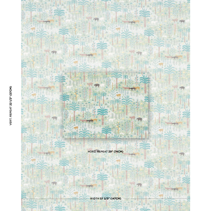 SCHUMACHER FABRIC  UNCOMMON THREADS LAS COLINAS SCENIC TAPESTRY   GREEN   - 81960