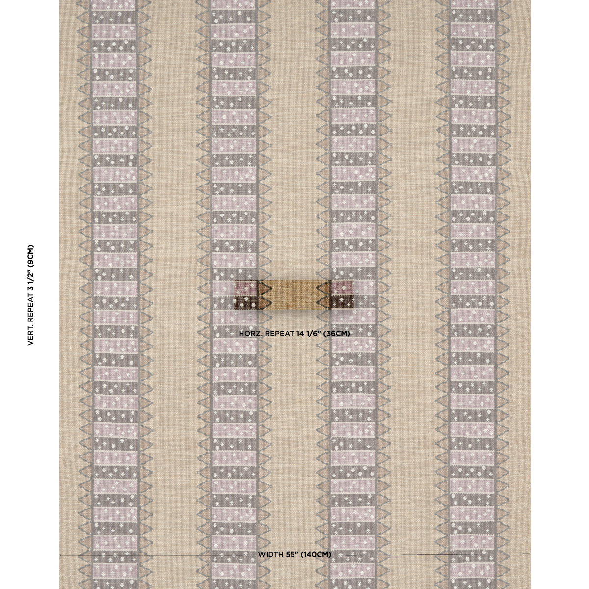 SCHUMACHER  UNCOMMON THREADS NOOR KILIM STRIPE PATTERN WOVENS PATTERN WOVENS AUBERGINE   - 81981