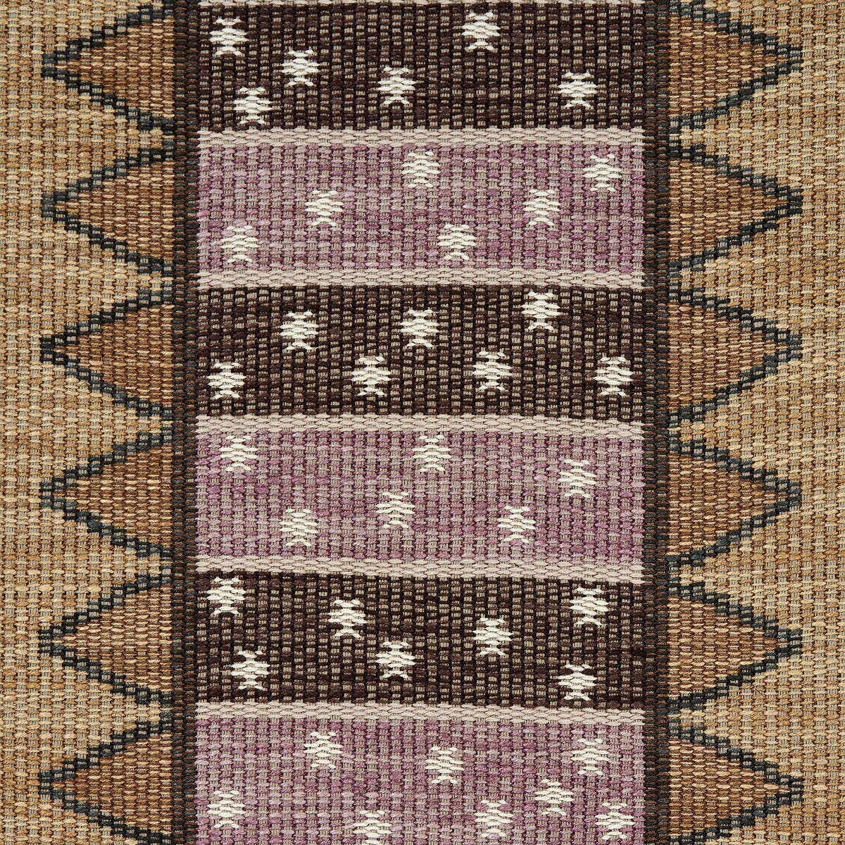 SCHUMACHER  UNCOMMON THREADS NOOR KILIM STRIPE PATTERN WOVENS PATTERN WOVENS AUBERGINE   - 81981