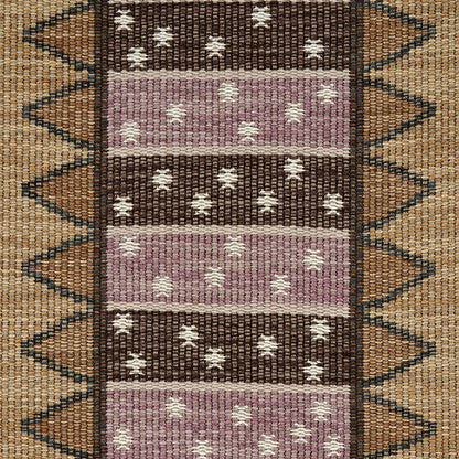 SCHUMACHER  UNCOMMON THREADS NOOR KILIM STRIPE PATTERN WOVENS PATTERN WOVENS AUBERGINE   - 81981