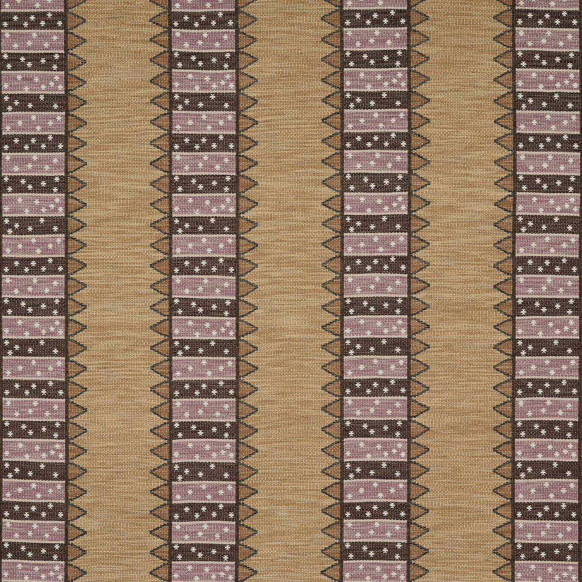 SCHUMACHER  UNCOMMON THREADS NOOR KILIM STRIPE PATTERN WOVENS PATTERN WOVENS AUBERGINE   - 81981