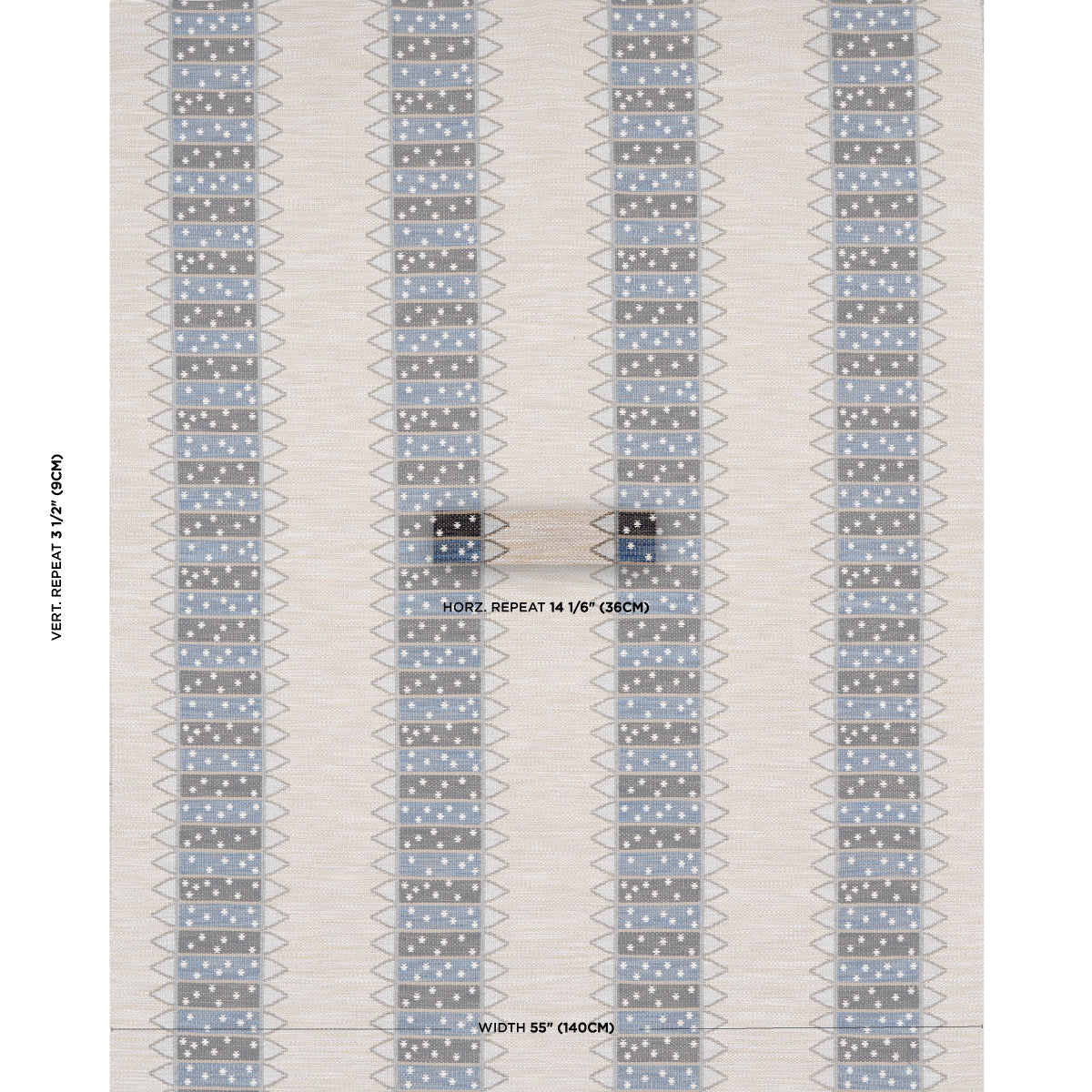 SCHUMACHER  UNCOMMON THREADS NOOR KILIM STRIPE PATTERN WOVENS PATTERN WOVENS INDIGO   - 81982