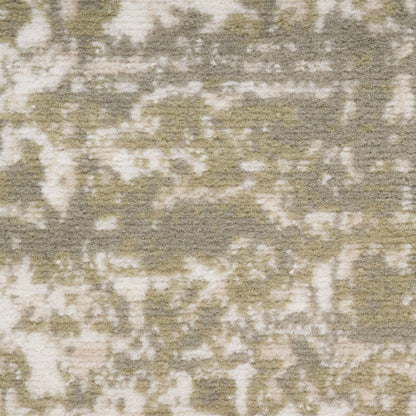 Neutral beige and olive camo-style abstract area rug with plush, textured pile, 4' x 6'.
