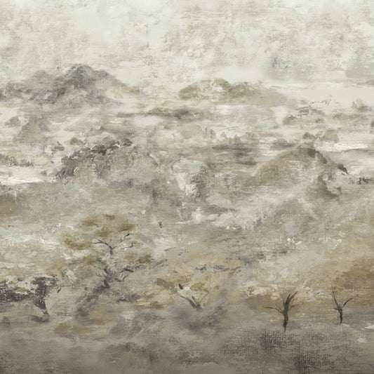 JF Fabrics -Wallpaper 8200 37 Wallpaper Grey, Taupe, Beige, Gold, Brown  Mural, Width Extendable - 9041337 W9321