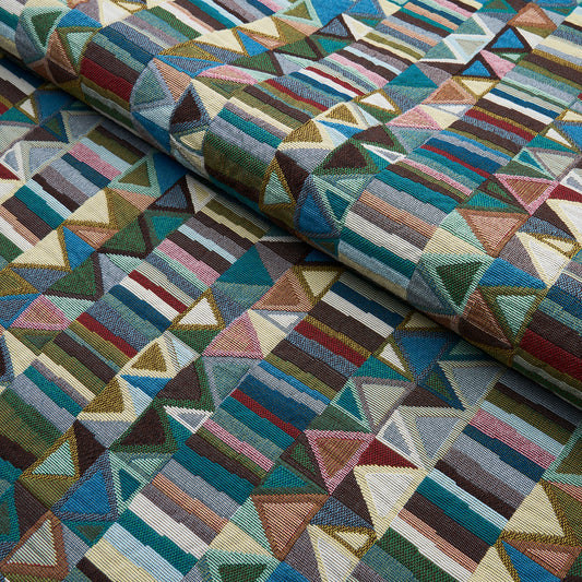 SCHUMACHER  UNCOMMON THREADS BIZANTINO QUILTED WEAVE PATTERN WOVENS,MATELASSE PEACOCK   - 82020