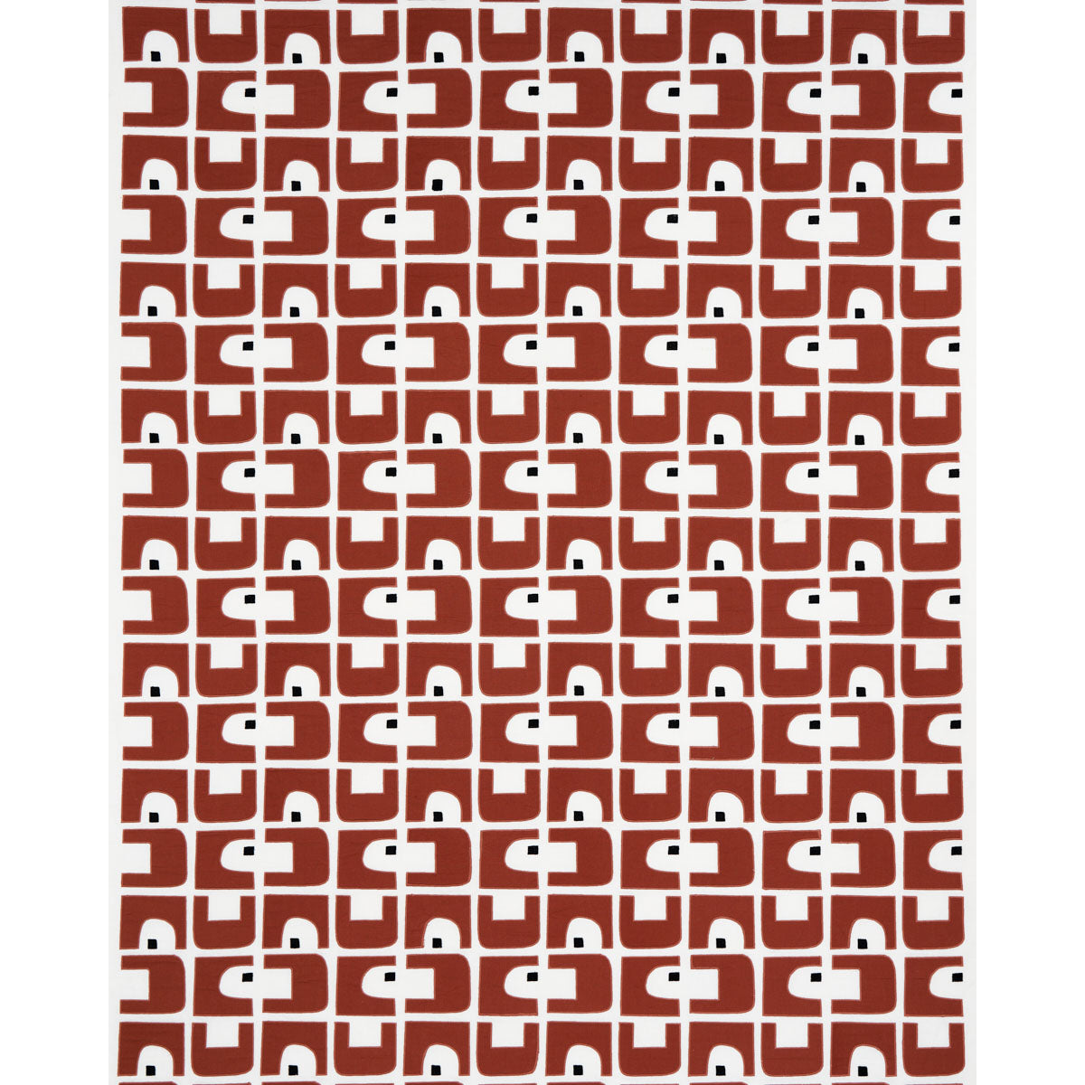 Pattern of repeating burgundy rounded-square shapes on white background; geometric tile/wallpaper design.