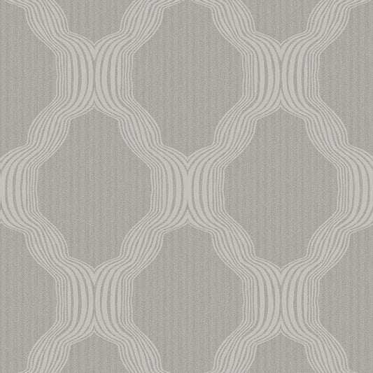 JF Fabrics -Wallpaper 8203 95 Wallpaper Pewter, Silver  Non-Woven - 9039695 W9321