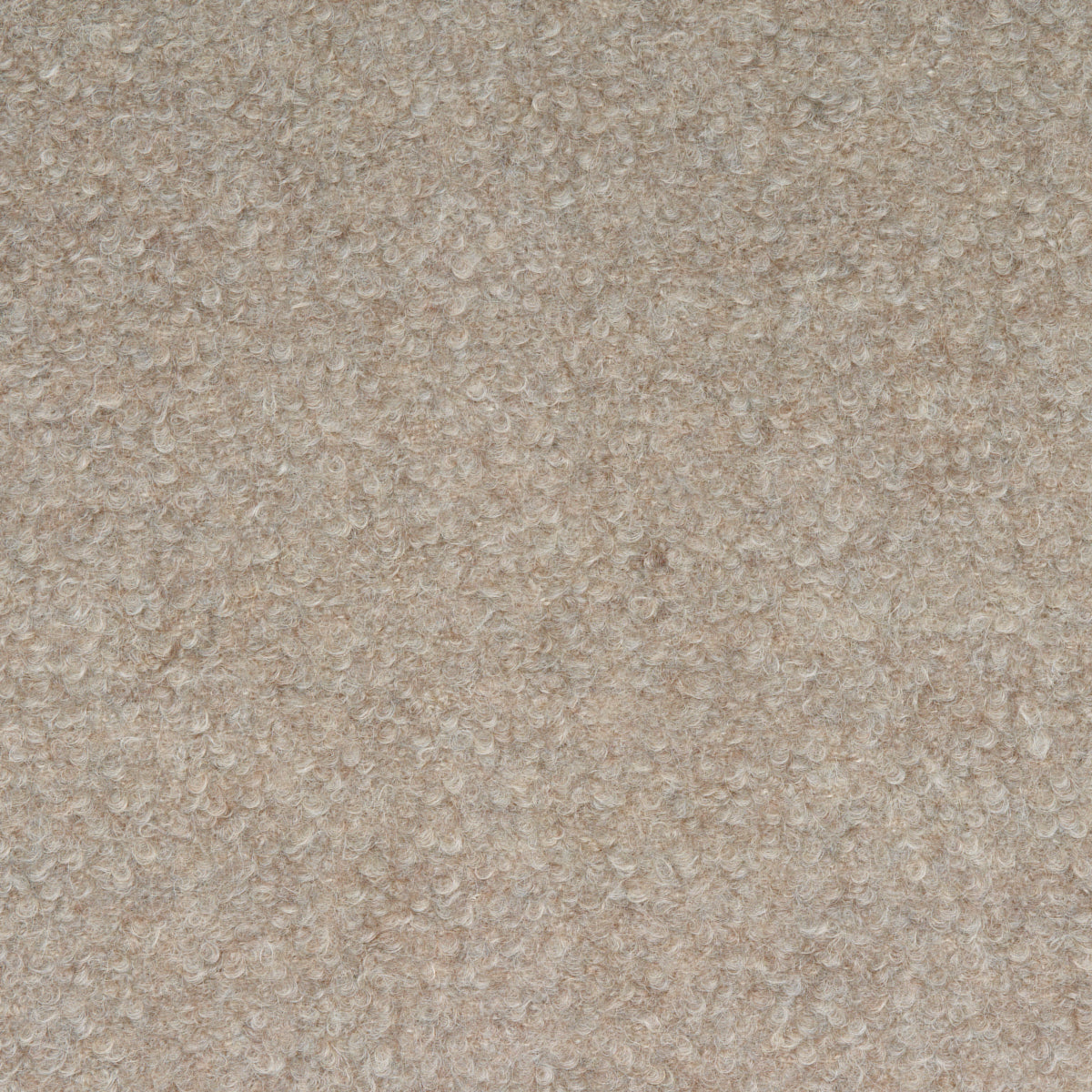 Beige loop-pile carpet close-up; warm neutral tan color and textured surface.