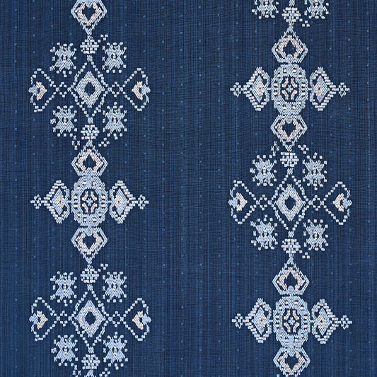 SCHUMACHER  BOHEMIA NADIRA EMBROIDERY EMBROIDERIES EMBROIDERIES INDIGO   - 82070