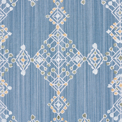 SCHUMACHER FABRIC  BOHEMIA KALINDI EMBROIDERY   DENIM   - 82080