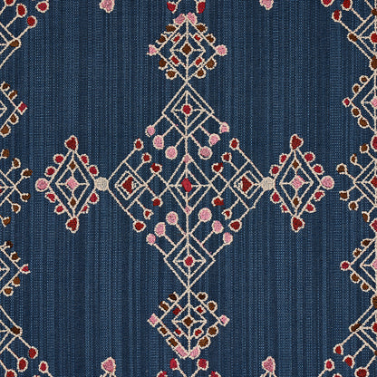 SCHUMACHER  BOHEMIA KALINDI EMBROIDERY EMBROIDERIES EMBROIDERIES INDIGO   - 82081