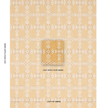 SCHUMACHER FABRIC  BOHEMIA KALINDI EMBROIDERY   SAFFRON   - 82082