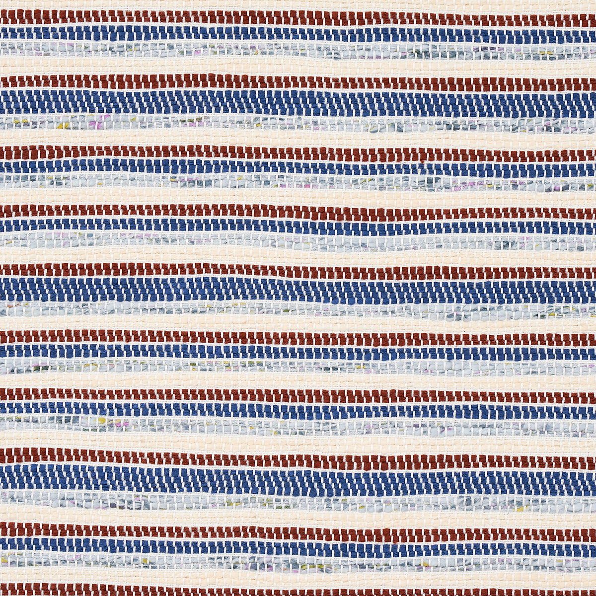 Product title: SCHUMACHER  BOHEMIA RAG RUG HAND WOVEN STRIPE PATTERN WOVENS PATTERN WOVENS INDIGO , MOCHA   - 82100