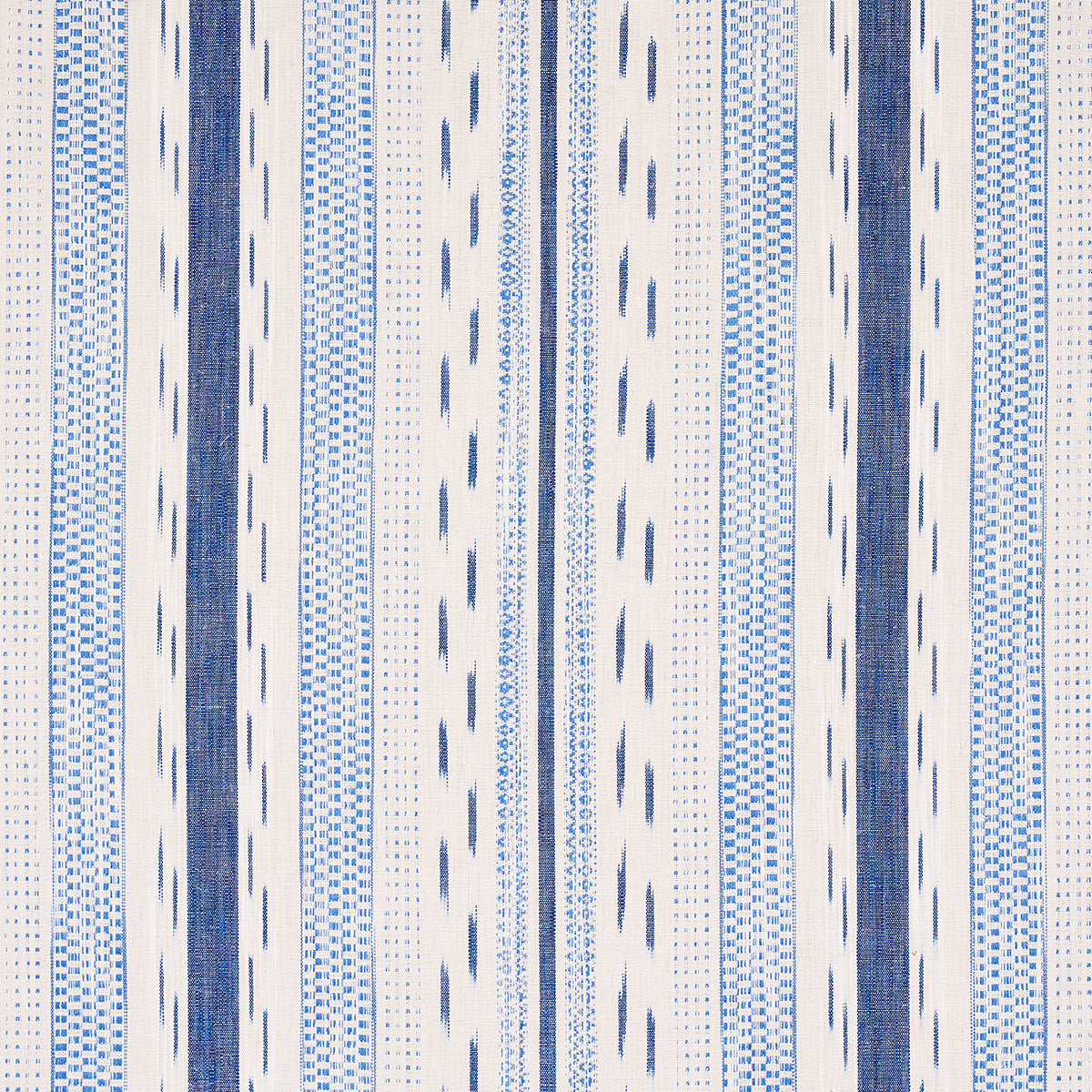 SCHUMACHER  BOHEMIA MIRZA IKAT STRIPE PATTERN WOVENS PATTERN WOVENS BLUE ON NATURAL   - 82110