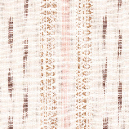 SCHUMACHER FABRIC  BOHEMIA MIRZA IKAT STRIPE   BLUSH ON NATURAL   - 82111