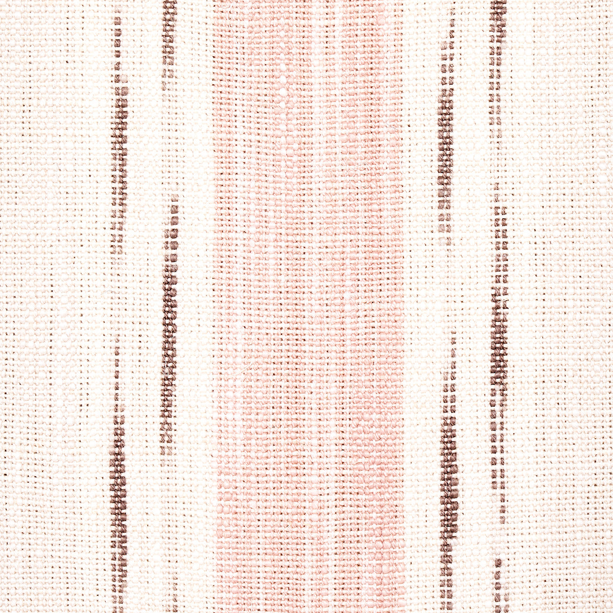 SCHUMACHER FABRIC  BOHEMIA MIRZA IKAT STRIPE   BLUSH ON NATURAL   - 82111