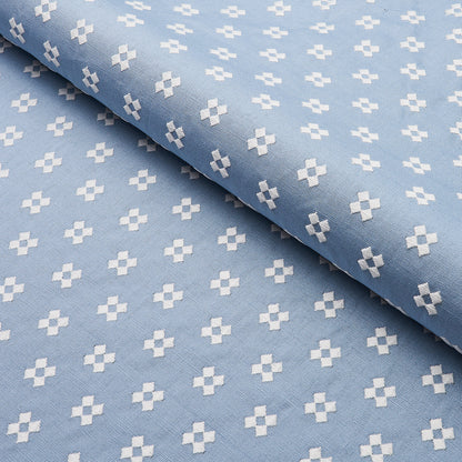 SCHUMACHER  BOHEMIA THANDIE EMBROIDERY EMBROIDERIES EMBROIDERIES IVORY ON CHAMBRAY   - 82122