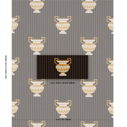 SCHUMACHER  CUT & PATTERNED VELVETS CLERMONT ??PINGL?? WOVEN WOVEN JAVA   - 82141