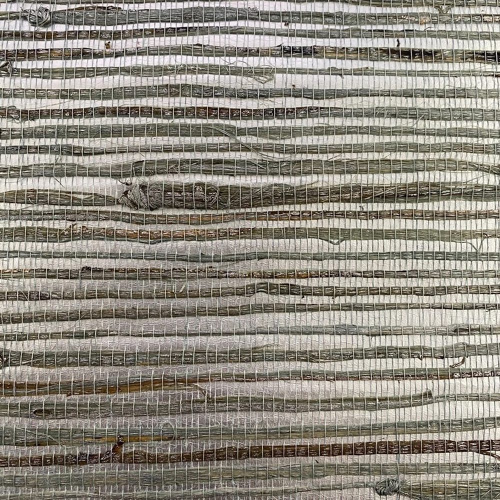 JF Fabrics -Wallpaper 8214 95 Wallpaper Blue. Teal, Brown  Grasscloth - 9040395 W9331