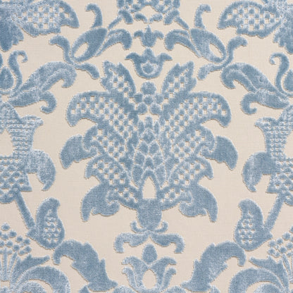 SCHUMACHER  CUT & PATTERNED VELVETS LIMBOURG DAMASK VELVET   Sky   - 82160