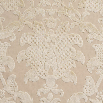 SCHUMACHER  CUT & PATTERNED VELVETS LIMBOURG DAMASK VELVET   Pearl   - 82161